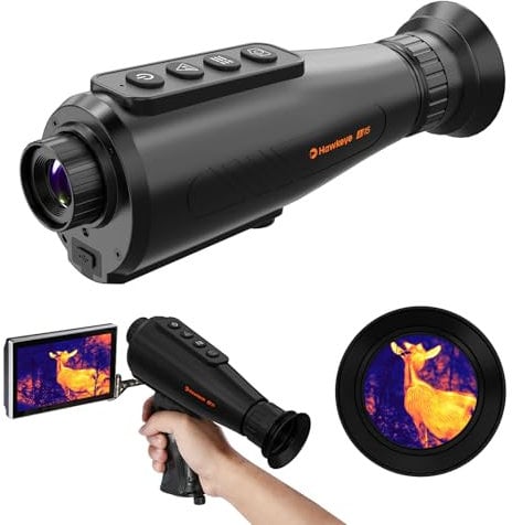 Tragbares Wärmebild-Monokular für die Jagd, 384x288 (AI Super Resolution) Ai15 Nachtsichtgerät, 1,43 Großes AMOLED-Display, Thermales Nachtsichtgerät mit Wi-Fi Hotspot/STA/Mikrofon, 12h+ Akkulaufzeit