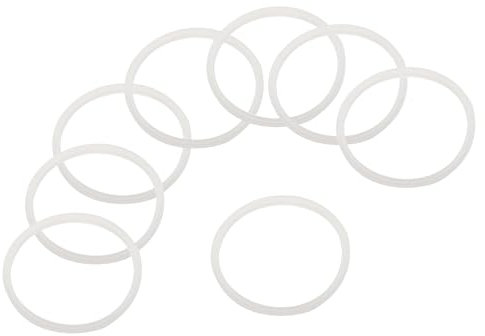 sourcing map 40oz Replacement Rubber Lid Seals, 8 Pcs 3 Diameter O Shaped Resealable Lid Gaskets for Stainless Steel Insulated Tumbler Mugs Cups Vacuum, White