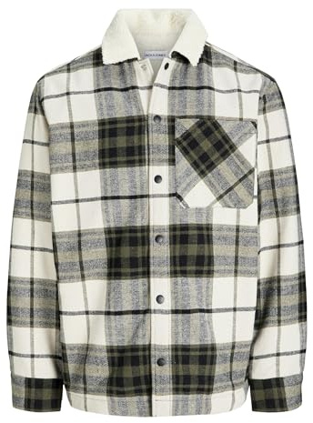 Jack & Jones Herren Jack & Jones Male Hemd Relaxed Fit Hemd Jjzac Teddy Overshirt Ls (1er Pack)