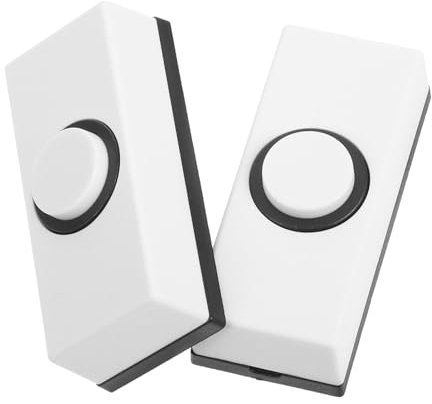 DOITOOL 2pcs Vintage Door Bell Switch Electric Doorbell Components Ring Doorbell Cover Plate Door Bell Button Replacement Chime