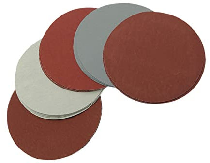 SKISUNO 25pcs 5 Inch Sandpaper Circles Abrasive Sanding Discs for Drills Sander Round Pads Non-woven Perfect for Deburring