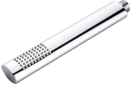 Duschkopf,Duschbrause Handbrause aus Messing, verchromt, rund, quadratisch, oval, groß, klein, Badezimmer-Zubehör, eine Funktion(Light Grey)