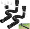 Bocguy Regenrinne Fallrohr, 2 Stück Dachrinne Flexible Fallrohr Verlängerung, Fallrohr Erweiterung von 47 bis 150cm, Regenrinnen Fallrohr Erweiterungsset für Fallrohr 80/100 mm (Schwarz, 2 Stück)
