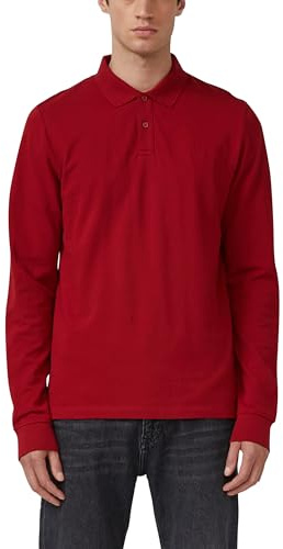 s.Oliver Langarm-Poloshirt aus Baumwoll-Piqué mit Bündchen