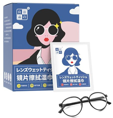 Anti-Fog Lens Wipes – 100 Pre-Moistened Wipes for Glasses, Phones, Camera Lenses & Electronics – Travel-Friendly Cleaning Solution