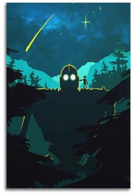 SDYFERBX The Iron Giant Movie Poster Poster Decorative Painting Canvas Wall Posters And Art Picture Print Modern Family Bedroom Decor Posters 12x18inch(30x45cm)