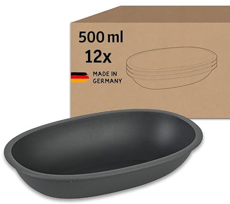 Koziol MOVE OVAL S Servierschale | 12er Set, Kunststoff, Mehrweg | Portionsschale, wiederverwendbar, bruchsicher, spülmaschinenfest | Take-Away, Catering, Events