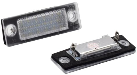 Yoegerery 2 Stück Kennzeichenleuchte Rücklicht für VW Caddy MK3 Golf Plus Syncro MK5 Transporter T5 T6 hintere Nummernschildleuchte Lampen für Passat B5.5 Sedan B6 Touran MK1