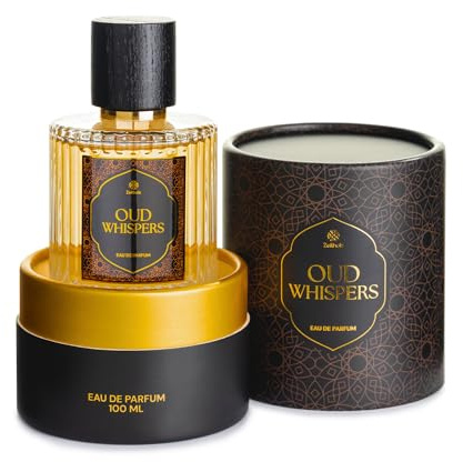 Profumo Oud da Uomo – Oud Whispers Eau de Parfum 100 ml – Fragranza Araba Legnosa e Ambrata – Lunga Durata con Zafferano, Rosa, Vaniglia e Incenso