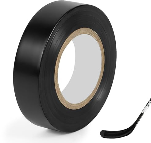 APXEL Cinta de Hockey, 1 Rollo 18mm *20m Cinta para Palo de Hockey, Autoadhesivas Cinta para Raqueta de Hockey para Palos de Golf, Raquetas de BáDminton, Bates de BéIsbol (Negro)