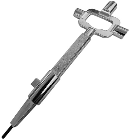 UPVCSTORE Locksmith Multi Tool - Euro Cylinder Gauge, Cam Turner, Spindle Turner and Backset Measuring Tool, Heavy Duty Steel, Trade and Professional Use