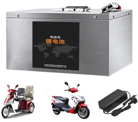 HJGHY Batterie Lithium Rechargeable pour Moto électrique 48 V, 60 V, 72 V, 50 Ah