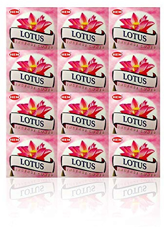 HEM Wierook Kegel Lotus (12 pakjes)