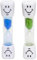 Smile Sand Egg Timer - 2 minute Timer (Set of 2) (Blue and Green)