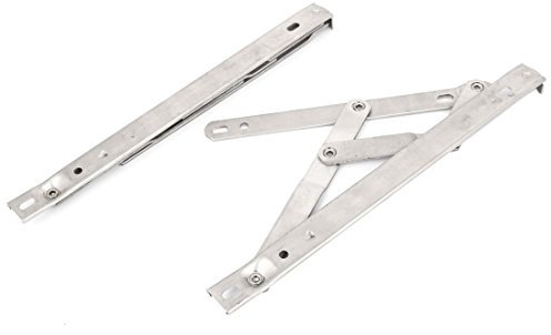 sourcing map 2pcs Charnière fenêtre PVC à battant volet en acier inoxydable 25,4 cm de long