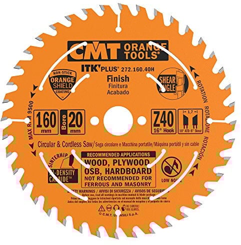 CMT 272.160.40H Lama Circolare Itk-Plus per Taglio Traverso Vena, Arancio