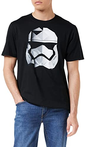 Star Wars Mens Geo Trooper T-Shirt, Black, M UK
