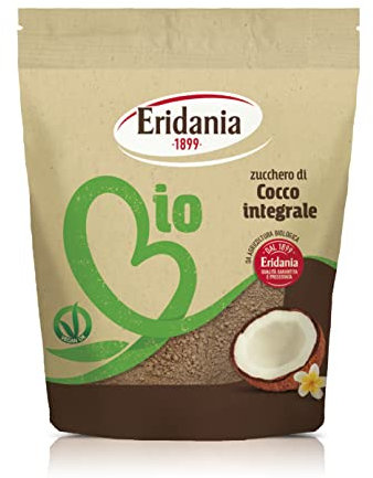Eridania, Zucchero di Cocco Integrale, Dolcificante Naturale Ricavato dall'Estratto dei Fiori della Palma da Cocco, Ideale per Dolci, Frutta e Bevande, 230 gr