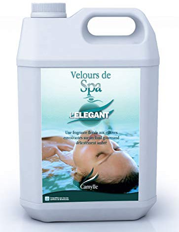 Camylle - Velours de Spa L'Elégant - Fragrance à base d'Huiles Essentielles 100% Pures et Naturelles pour Spa - Floral aux effluves envoutantes et délicatement ambrées - 5000ml