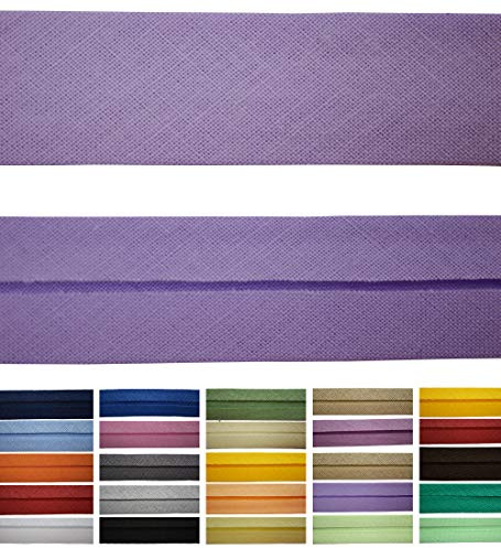 Roban Fashion Baumwoll Schrägband 50mm breit Textilband Blende in 24 Farben