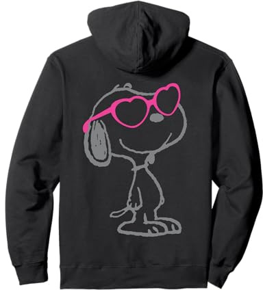 Peanuts Snoopy Heart Shades Vintage Classic Fumetti Fan Felpa con Cappuccio