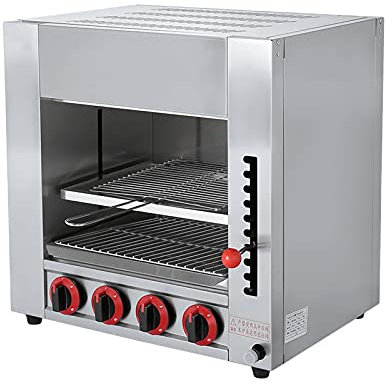 Wgwioo Brûleur Infrarouge d'acier Inoxydable De Gril De Bifteck, Fondeur De Fromage De Salamandre De Comptoir De Gaz, Gril Portatif Extérieur De Gaz