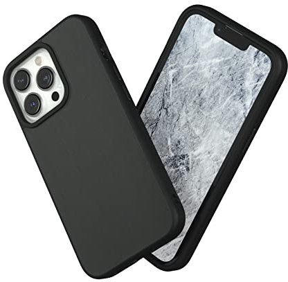 RhinoShield Case kompatibel mit [iPhone 13 Pro] | SolidSuit - Stoßdämpfende & schlanke Schutzhülle mit Premium Finish - 3.5 Meter Fallschutz - Gebürsteter Edelstahl (Imitation)