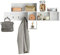 SoBuy FHK17-W Wandgarderobe mit 5 Fächern und 4 Haken Flurgarderobe Kleiderhaken Wandregal Hängeregal Garderobe weiß BHT ca.: 110x53x15cm