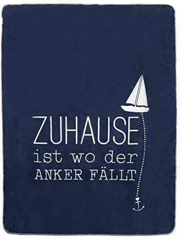 Räder Decke Meer als Worte 150x200 cm