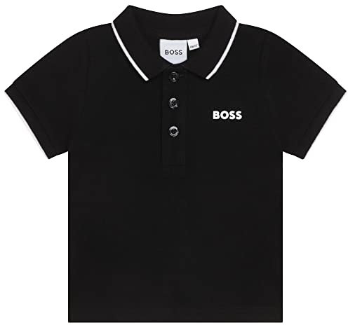 BOSS - Polo Manches Courtes Noir 100% Coton 6MOIS