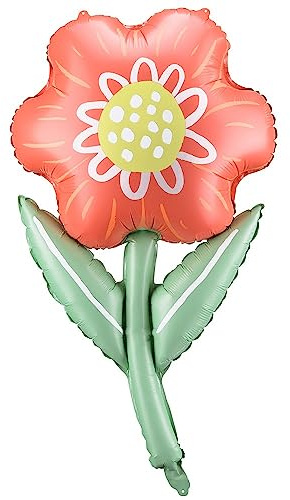 PartyDeco, Flower Foil Balloon Mixed Color Birthday Party Event Mum Mother's Day Gift Helium Air Hanging Decoration