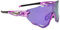 SWISSEYE Mantra Sportbrille (100% UVA-, UVB- und UVC-Schutz, verstellbarer Nasenbereich & gummierte Bügelenden, splitterfreies Material TR90, inkl. Etui), shiny laser purple