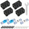 Midi Sicherungshalter,4 Stück Kfz Sicherungshalter und 4 Stück Mega Sicherung,Mega Sicherungshalter,Auto Sicherungshalter,für Autos, LKWs, Fahrzeuge(2 * 60A-2 * 80A)