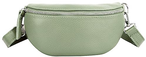 Bauchtasche Leder Damen | Umhängetasche Damen | Crossbody Bag Damen | Gürteltasche Damen | Damen-Umhängetaschen (Mintgrün)