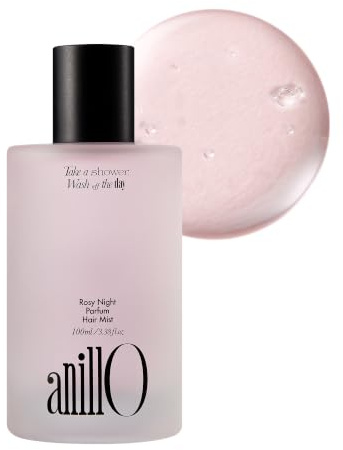 ANILLO Rosy Night Vegan Hair Perfume Long-Lasting Floral Musky Scented with Damask Rose Extract, Rosehip Oil, Peptide Complex for All Hair Type, Free of Silicone & Parabens (3.38 fl. Oz)