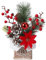 Hatisan Kleiner Weihnachtsbaum, künstlicher Weihnachtsbaum mit Weihnachtsschmuck, Tannenzapfen, Beere, Tisch-Weihnachtsbaum für Weihnachtsdekorationen, Zuhause, Zimmer, Party, Winter, drinnen und