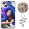 Staremeplz Compatible with iPhone XR Case One -Piece Anime Design [With Keychain and 50pcs Stickers] Cartoon Transparent Soft Silicona Case for iPhone XR
