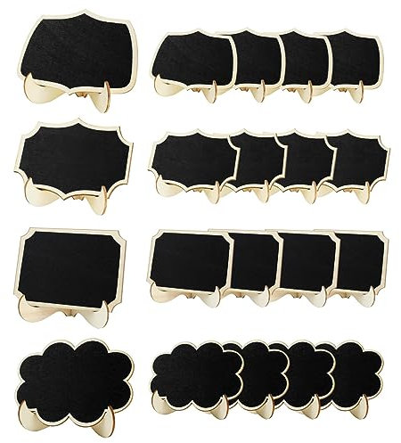 Mini-Kreidetafel-Schilder, Lebensmittel-Etiketten, kleine Holztafel mit Staffelei-Ständer für Tischnummern, Hochzeitsschild, Nachrichtenbrett, Tischkarten, Party-Kreidetafel, Event-Dekorationen,
