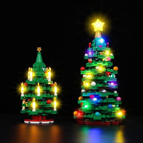 Kyglaring LED-Beleuchtungsset (ohne Modell) - Kompatibel mit dem Lego-40573 Weihnachtsbaum-Bauklötze-Modellset - nur LEDs, kein Brick-Set (Standard-Version)