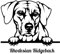 Autoaufkleber/Sticker/für Innen und Außen 28 cm schwarz Rhodesian Ridgeback 03