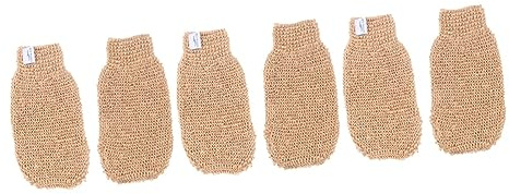 Amosfun 6stücke Ramie Jute Peeling-handschuhe Für Bad Und Sauna Exfolierende Waschhandschuhe Zur Sanften Hautreinigung Und Revitalisierung Wiederverwendbar Und Maschinenwaschbar