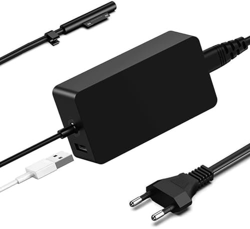 ZJSTRO Cargador Surface 65W Adaptador para Microsoft Surface Pro 7/8 Surface Pro 3 4 5 6 Surface Laptop 3 2 1 Surface Go 2/1 Surface Book Surface Go,15V 4A