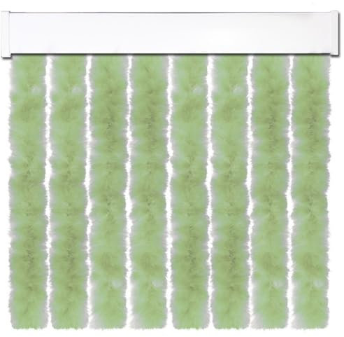 Tenda in ciniglia per caravan (lunghezza 205 x 56 cm larghezza, verde)