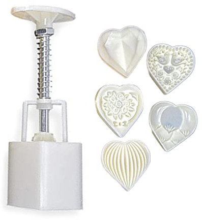 50 g Mooncake Stampi a forma di cuore Mooncake Stampi Festival Fai da te Pressa a Mano Dessert Stampi Cucina Pasticceria Decorazione Gadget Pasticceria Strumenti Kit