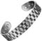 MagEnergy Copper Bracelet for Men 99.9% Pure Copper Bangle 7.3 Adjustable with 6 Magnets (Silver)