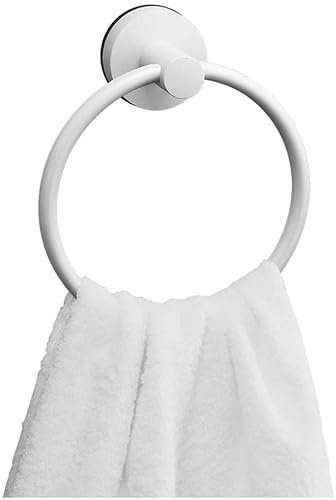 GuyAna Toallero para Colgar, Cocina, baño, Gancho, Gancho para Colgar, rieles de Almacenamiento, punzón Libre, toallero, Anillo, toallero (Color: Blanco) (Blanco)