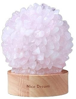 UYCUODLUY Lampada di Cristallo Naturale Quarzo Rosa Ametista Pietra Ghiaia Adesione Cluster Decorazione for la casa Esemplare (Color : Rose Quartz)
