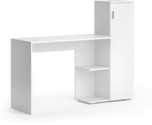 Vicco Computertisch Ritz, Arbeitstisch für das Büro, Weiß, 141.2 x 45.2 cm