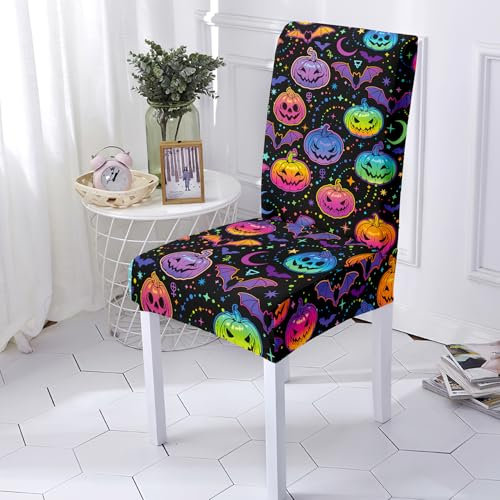 Stuhlhussen Lila Grün Stuhlüberzug Weich Spandex Stuhlhussen Schwingstühle Stuhlbezug Waschbar Stuhl überzug Abnehmbare Stuhlbezüge mit Gummiband Hussen für Stühle Stuhlhussen 4er Set