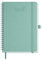 BEZEND Kalender 2025 2026 Wochenplaner A5,18-Monate Juli 25-Dez 26,Buchkalender Ringbuch PU-Leder Softcover 1 Woche 2 Seiten mit Stifthalter - Mintgrün
